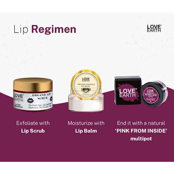Love Earth Lip Tint & Cheek Tint Multipot - Pink From Inside - Purple 8 gm - Lip Stains & Tints