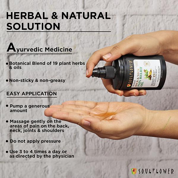 Soulflower Back & Neck Pain Relief Oil 120 ml - Massage Oils