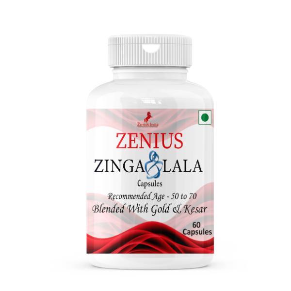 Netmeds | Zenius Zinga Lala Capsule with Gold & Kesar (Recommended Age 50 - 70) 30's
