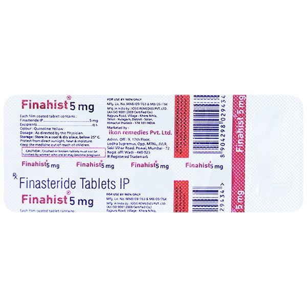 FINAHIST 5mg Tablet 10's - Bladder And Prostate Disorders-Dru