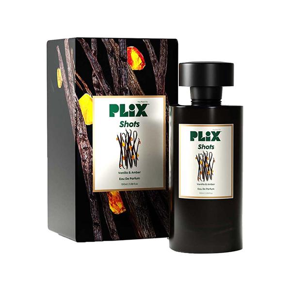Netmeds | PLIX Mood Range Shots Perfume for Party - Perfect for Party & Night Outs, Long Lasting Fresh Vanilla & Amber Fragrance 100 ml