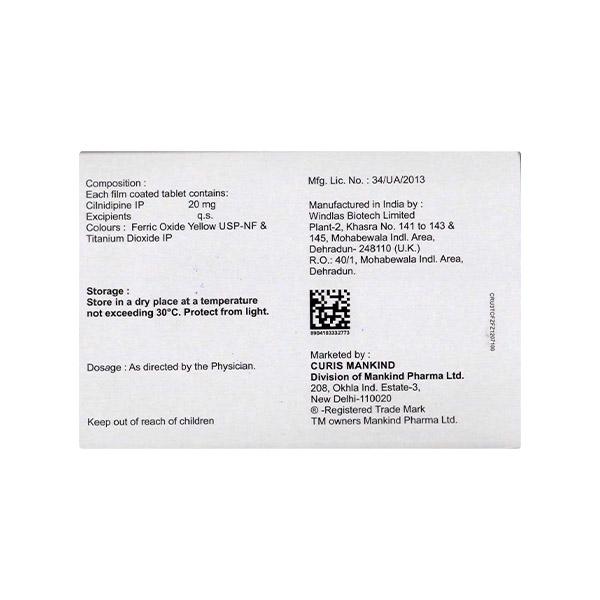 CILAHEART 20 Tablet 15's - Hypertension-Cal