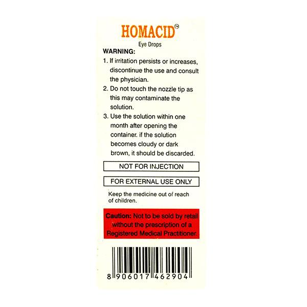 HOMACID Eye Drops 5ml - Mydriasis