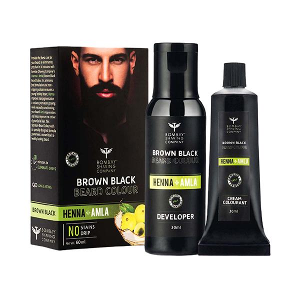 Netmeds | Bombay Shaving Company Natural Brown Black Beard Color Henna and Amla Long Lasting 60 ml