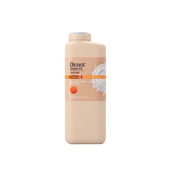 DICORA URBAN FIT - BODY MILK VITAMIN B DRY SKINS - Almonds & Nuts 400 ml