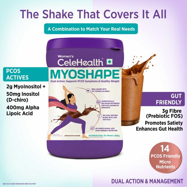 Women's Celehealth MyoShape Powder - Chocolate Flavour 400 g - Multi-Vitamins