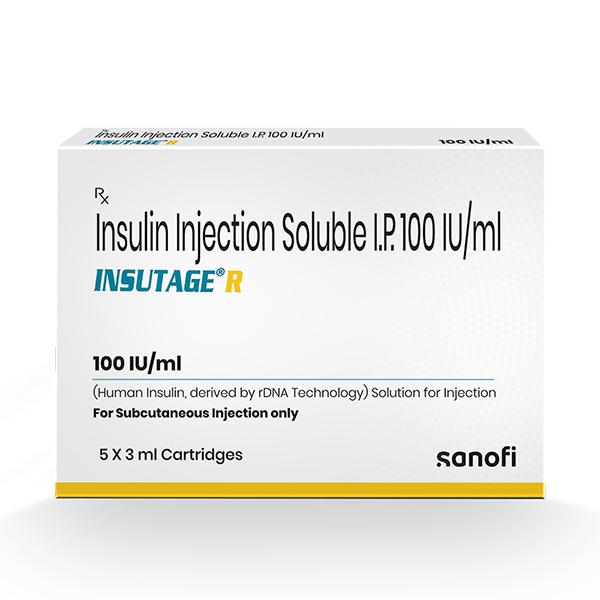 Netmeds | INSUTAGE R 100iu Cartridge 5x3ml