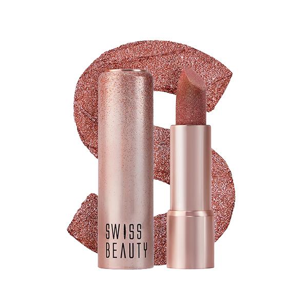 Swiss Beauty More Than Glitter Lipstick -Sparkle Gold 3 gm - Lipsticks