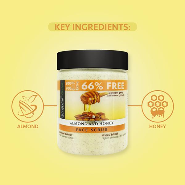 Berina Go Glow By Berina Almond & Honey Face Scrub 500 ml - Face Scrubs