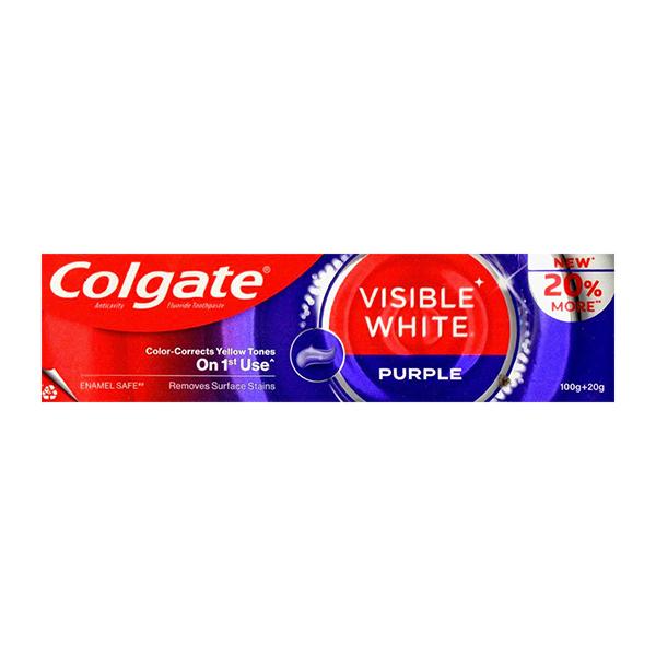 Colgate Visible White Purple Toothpaste 100 g + 20 g