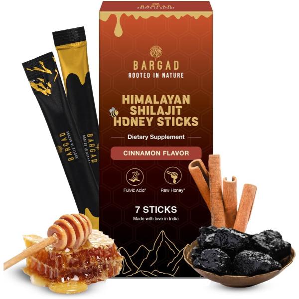 Netmeds | Bargad Himalayan Shilajit Honey Sticks - Cinnamon Flavour 7's