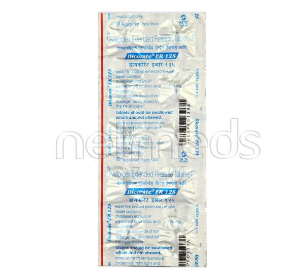 Dicorate ER 125mg Tablet 10'S - Epilepsy/Convulsion-Ant