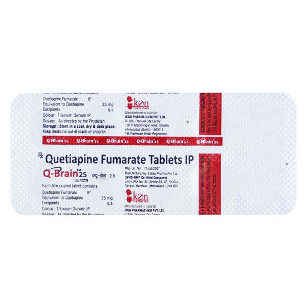 Q BRAIN 25 Tablet 10's - Schizophrenia-Aps
