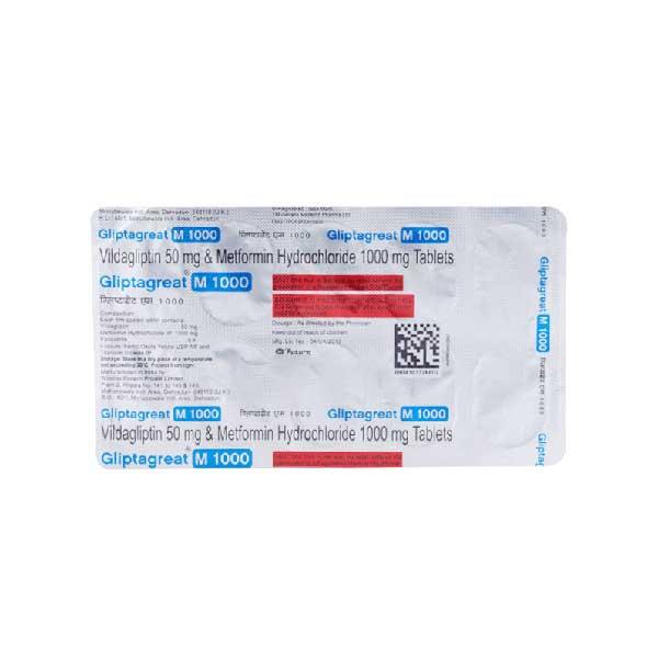 GLIPTAGREAT M 1000mg Tablet 10's - Diabetes-Ant