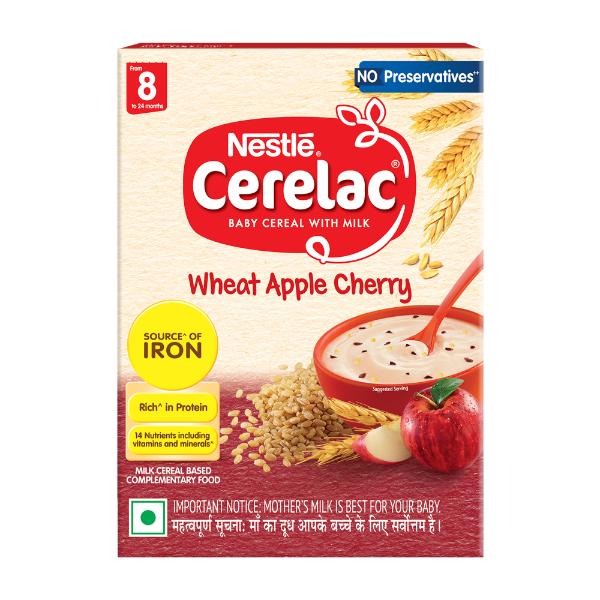 Netmeds | Nestle Cerelac Stage 2 (8 Months+) Powder - Wheat Apple Cherry 350 gm (Refill Pack)