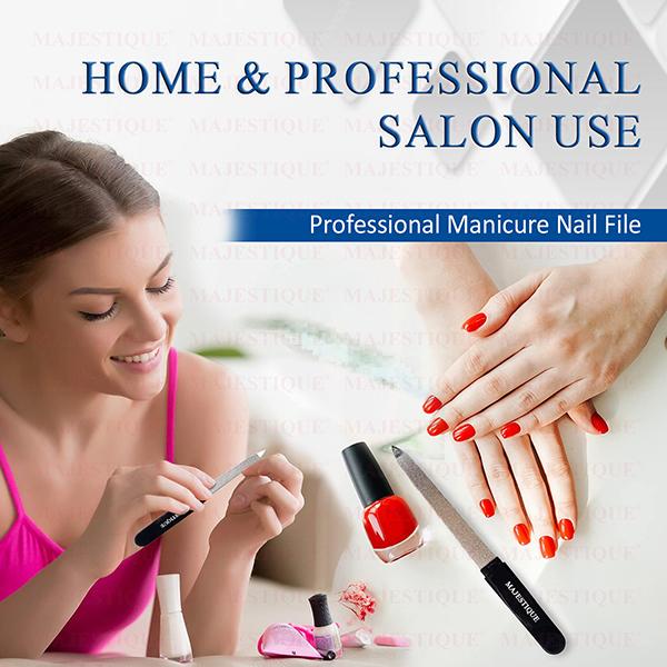 Majestique Nail Filer Elite Accessories, Twin Side Nail Files, Great For Travel Or Home Use - Multicolor 1's - Callus Shavers & Stones