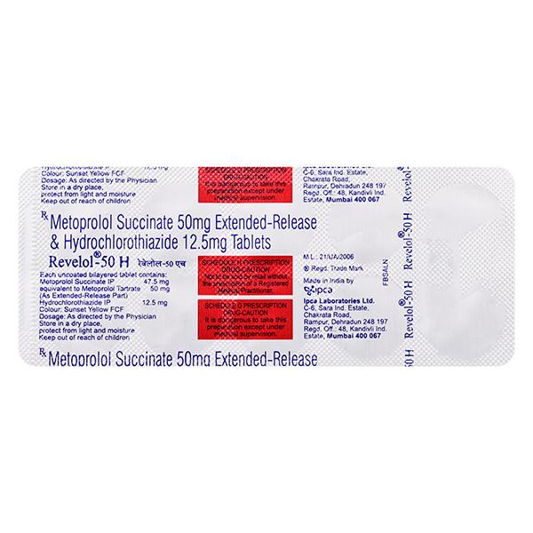 Revelol H 50mg Tablet 10'S - Hypertension-Bet