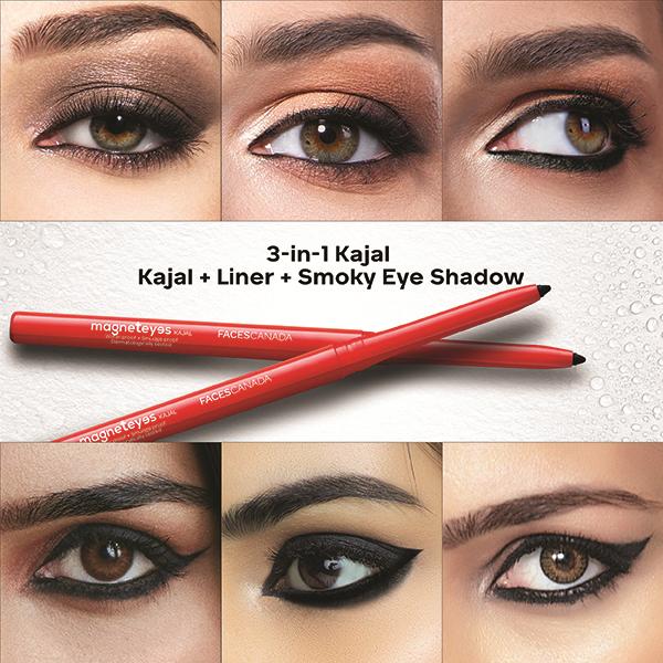 Faces Canada Magneteyes Kajal- 2 in 1 Black 0.7 gm - Eyeliners