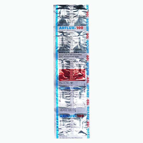 Arflur 100mg Tablet 10'S - Pain relief-Nsa