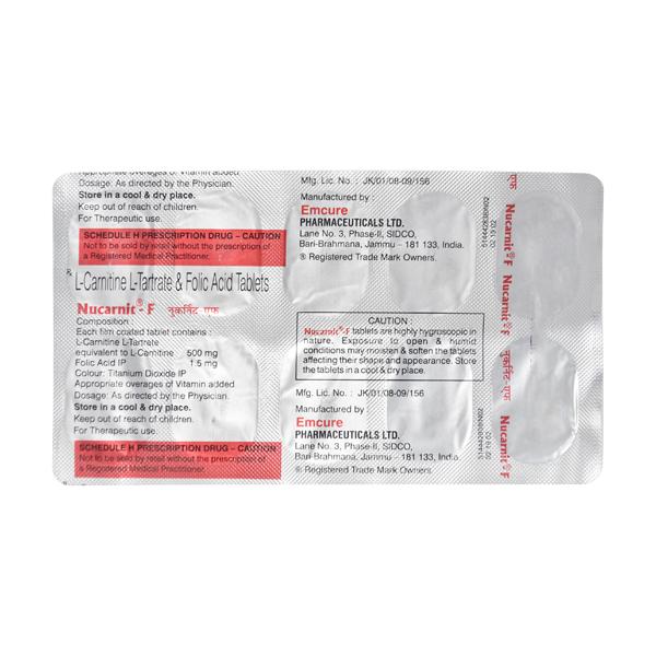 Nucarnit F Tablet 10'S - Supplements-Sup