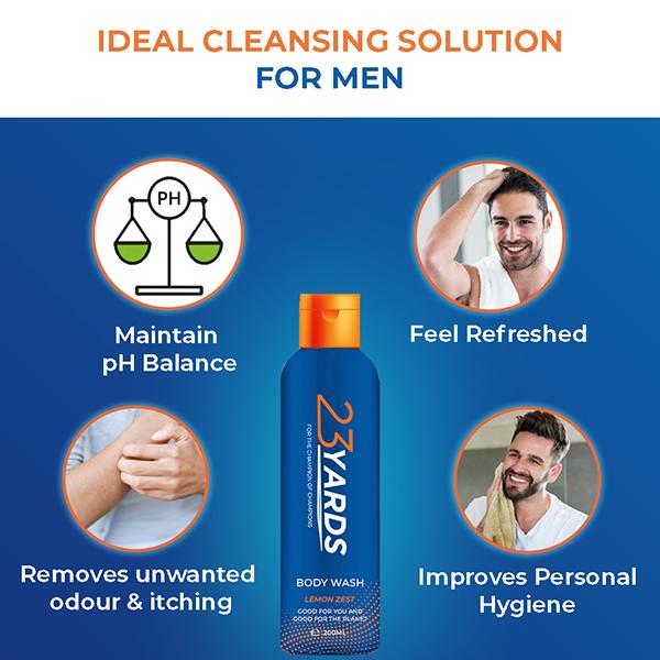 23 Yards Invigorating Body Wash for Him 200 ml - Shower Gels & Body Wash