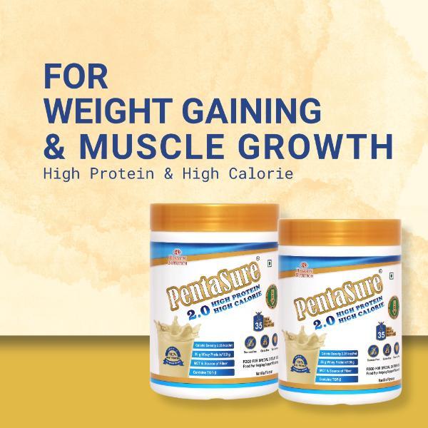 PentaSure 2.0 High Protein High Calorie Powder - Vanilla Flavour 400 g - Daily Health Drinks