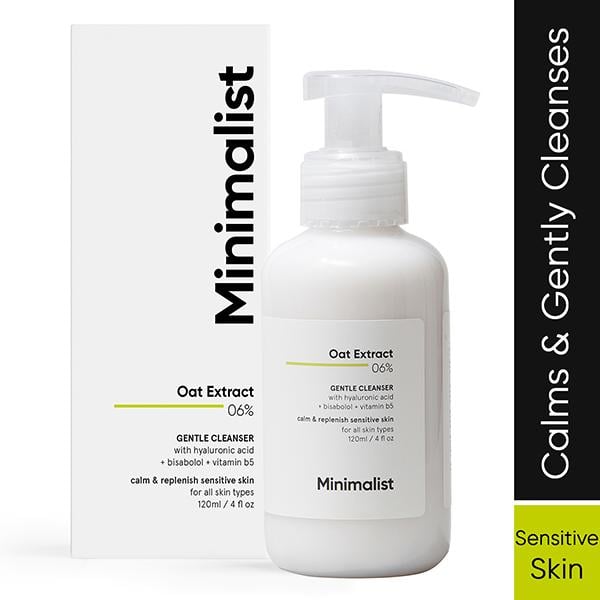 Minimalist Oat extract 6% gentle low-foaming cleanser with hyaluronic acid for damaged 120 ml - Face Washes