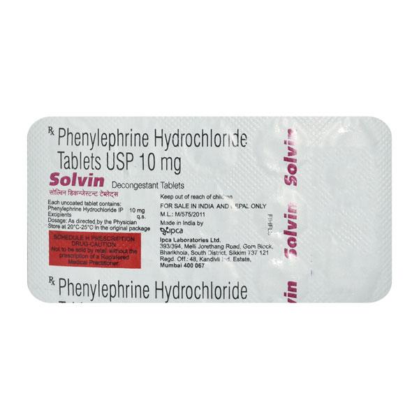 Solvin Decongestant Tablet 15'S - Cough And Cold-Cou