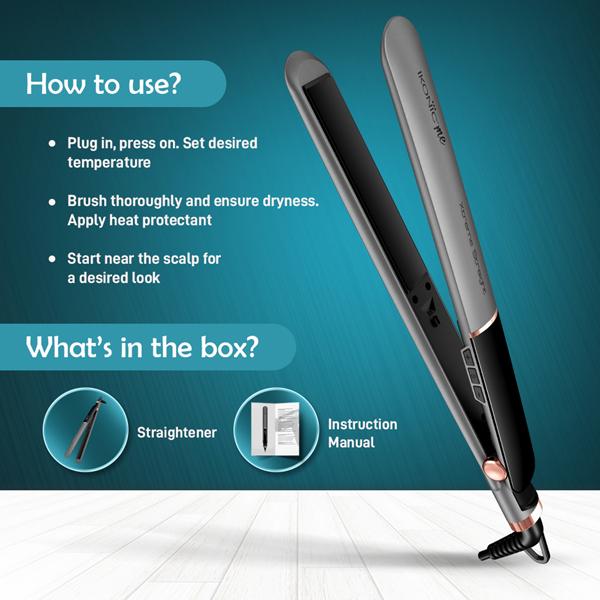 Ikonic Me Xtreme Straight (Stone) 1's - Straighteners