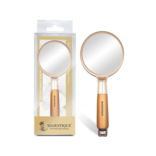 Netmeds | Majestique Golden Handle Mirror for Makeup, 8 Inch for Travel for Men and Women 1's