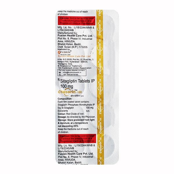 CTASORIN 100 Tablet 10's - Diabetes-Ant