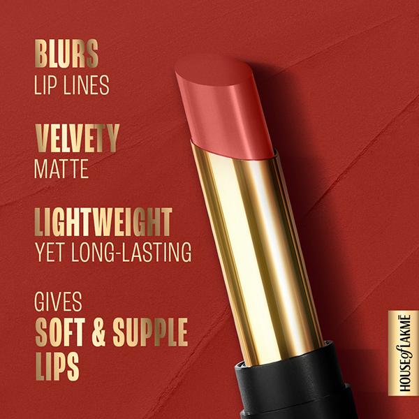 Lakme Absolute Beyond Matte Lip 103 Redrose 3.4 gm - Lipsticks