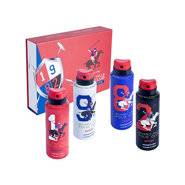 Beverly Hills Polo Club Series Collection Deodorant for Men 100ml each 4's - Men Deodorants/Roll-Ons