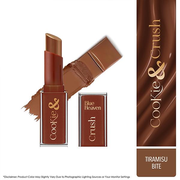 Netmeds | Blue Heaven Cookie & Crush Chocolate-Flavored Soft-Matte Lipstick, Tiramisu Bite 3.4 gm