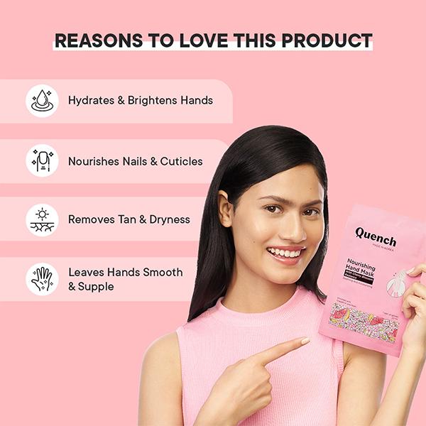 Quench Botanics Nourishing Hand Mask (with Mon Cherry Radiance) 1's - Hand Creams
