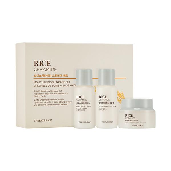 Netmeds | The Face Shop Rice & Ceramide Moisturizing Skincare Kit - Korean Beauty Travel Minis (3Pcs) 1's