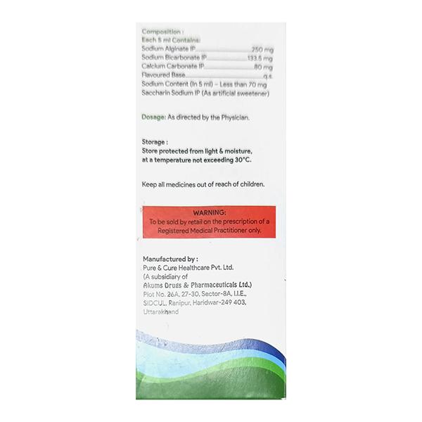 MAHARAFT MINT FLAVOUR Oral Suspension 200ml - Ulcer/Reflux/Flatulence-Aaa