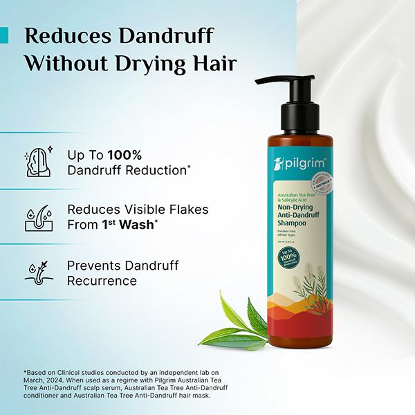 Pilgrim Australian Tea Tree Non-Drying Anti-Dandruff Shampoo 200 ml - Shampoos