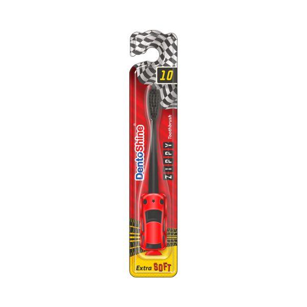 Dentoshine Zippy Extra Soft Toothbrush for Kids Red 100 gm - Toothbrushes