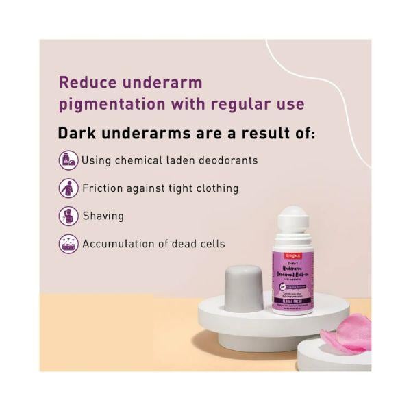 Sirona Underarm Roll On Deodorant for Women & Men Floral Fresh 50 ml - Intimate Hygiene