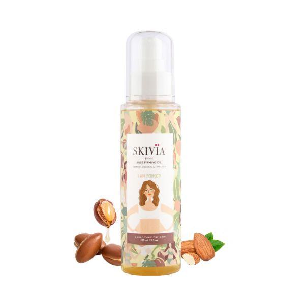 Skivia 8-in-1 Bust Firming Oil - Helps Tone & Firm Skin Packed with Antioxidants 100 ml - Stretch Mark Cream