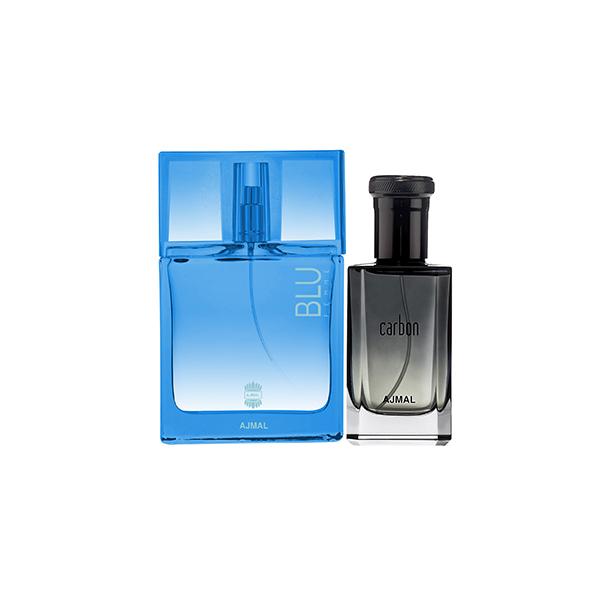 Ajmal Blu Femme EDP Floral Woody Perfume And Carbon EDP Citrus Spicy Perfume 150 ml - Perfumes (Edt/Edp)
