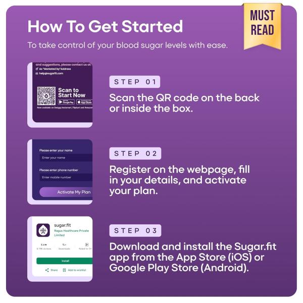 SugarFit Smart Glucose Monitoring Device 1's - Blood Glucose Monitors/Strips