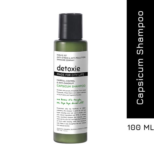 Detoxie Anti-Dandruff and Flake Relief Capsicum Shampoo 100 ml - Shampoos