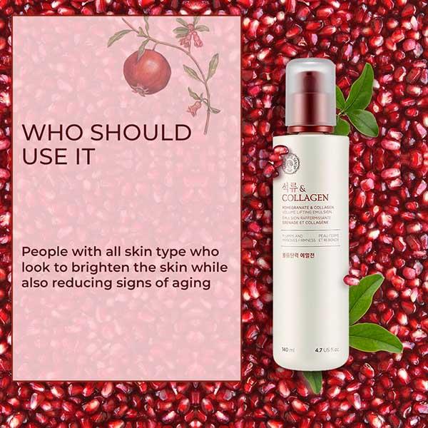 The Face Shop Pomegranate And Collagen Volume Lifting Emulsion 140 Ml - Face Serum
