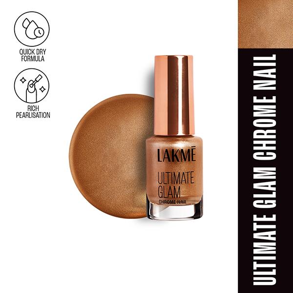 Netmeds | Lakme Ultimate Glam Chrome Nail Bronze 6 ml