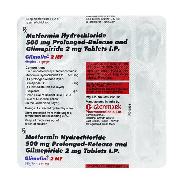 Glimulin 2Mf Tablet 15'S - Diabetes-Ant