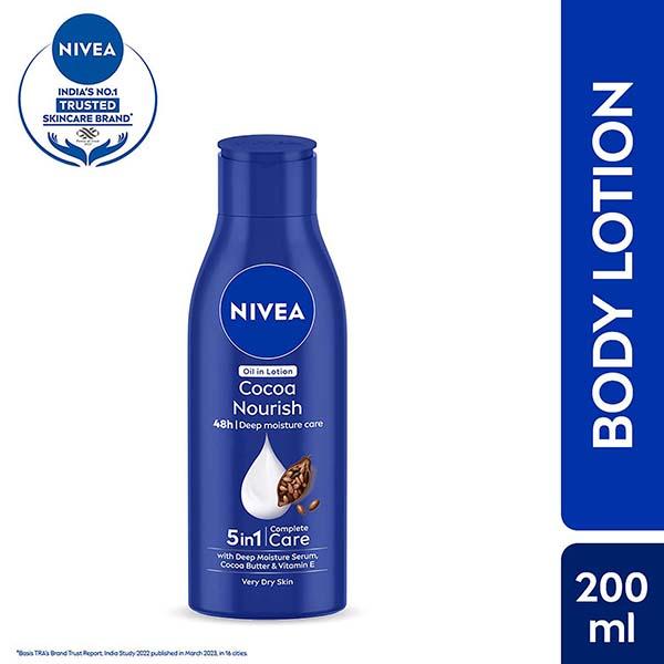 Netmeds | Nivea Cocoa Nourish 72h Moisture Intense Care with Deep Nourish Serum 200 ml