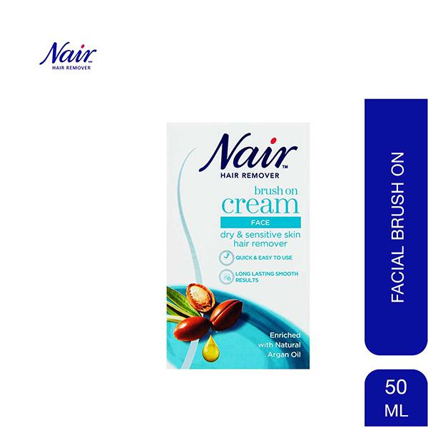 Netmeds | Nair Facial Brush On Cream - Argan Oil 50 ml