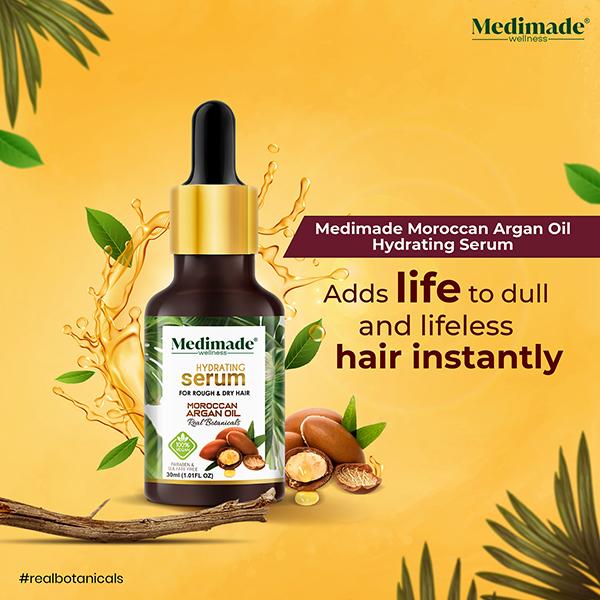 Medimade Hydrating Serum With Moroccan Argan Oil 30 ml - Hair Lotions & Tonics